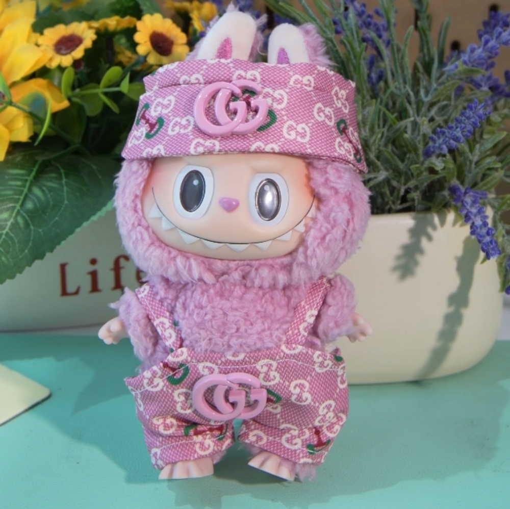 Pink Luxury Fashion Labubu Outfit